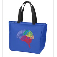 Brain Frontal Lobe Temporal Lobe Cerebellum Brainstem Funny Gift Zip Tote Bag