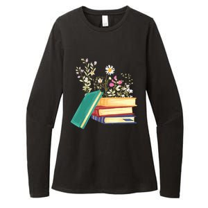 Books Flower Librarian Floral Book Lovers Teacher Womens CVC Long Sleeve Shirt