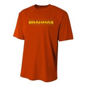 Brahmas Football Logo Youth Performance Sprint T-Shirt