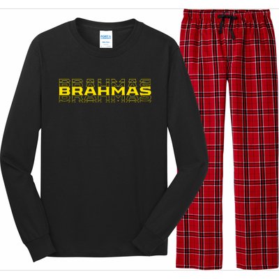 Brahmas Football Logo Long Sleeve Pajama Set