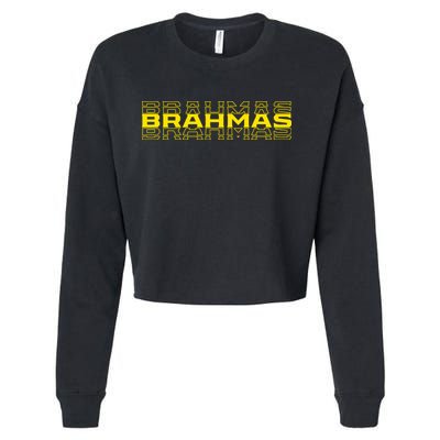 Brahmas Football Logo Cropped Pullover Crew