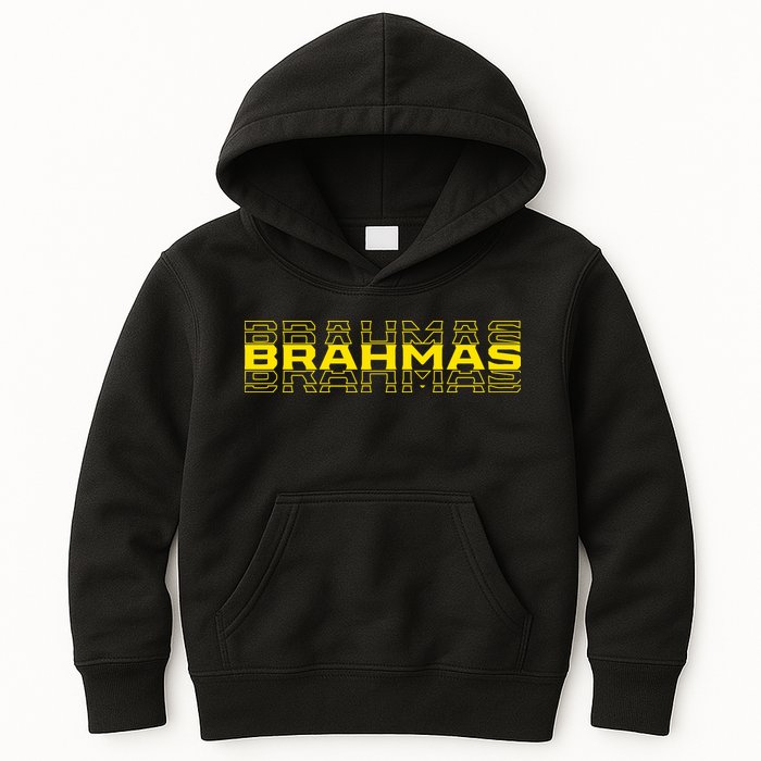 Brahmas Football Logo Kids Hoodie