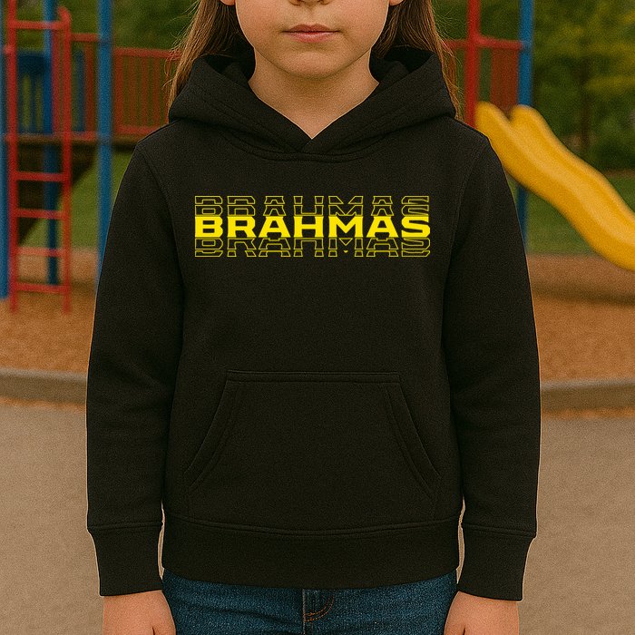 Brahmas Football Logo Kids Hoodie
