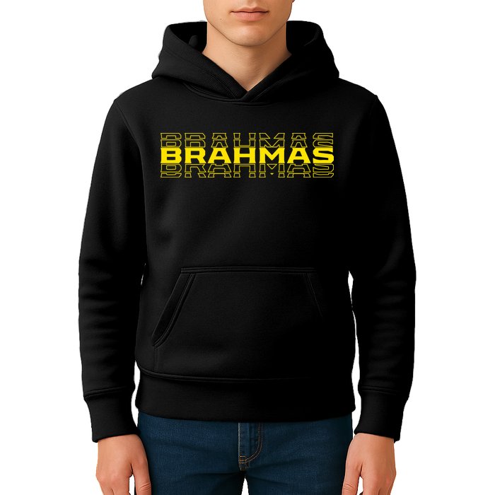 Brahmas Football Logo Kids Hoodie