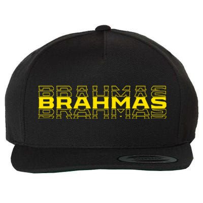 Brahmas Football Logo Wool Snapback Cap