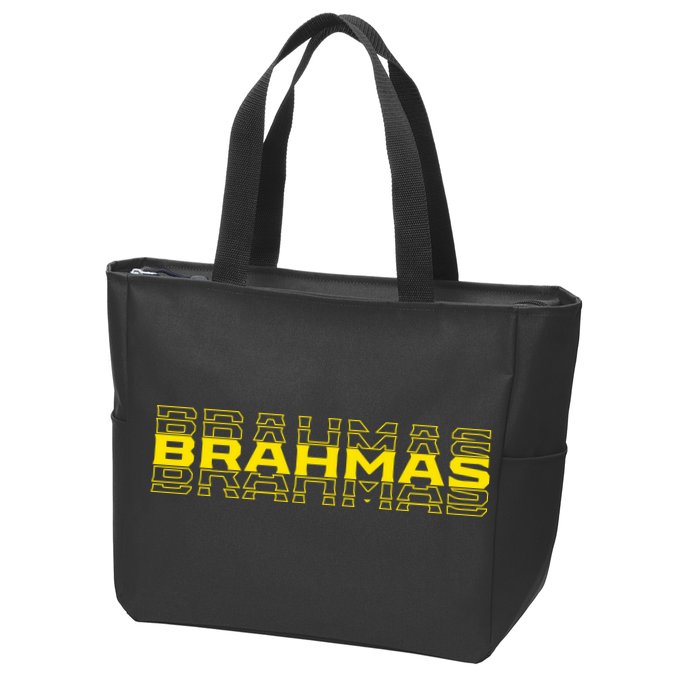Brahmas Football Logo Zip Tote Bag