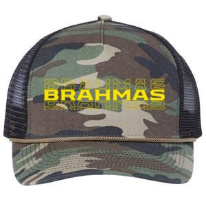 Brahmas Football Logo Retro Rope Trucker Hat Cap