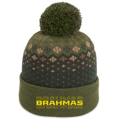 Brahmas Football Logo The Baniff Cuffed Pom Beanie