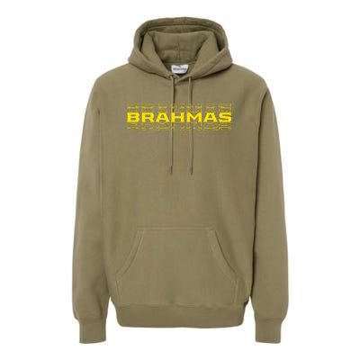 Brahmas Football Logo Premium Hoodie