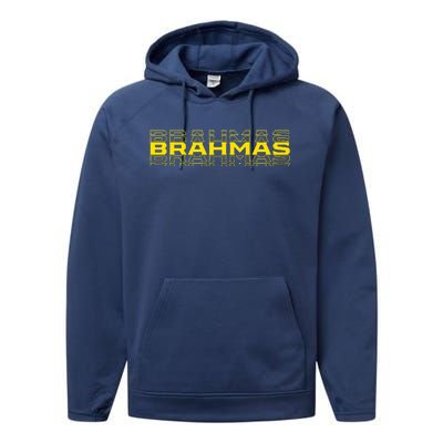 Brahmas Football Logo Performance Fleece Hoodie