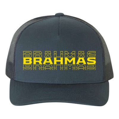 Brahmas Football Logo Yupoong Adult 5-Panel Trucker Hat