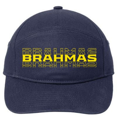 Brahmas Football Logo 7-Panel Snapback Hat