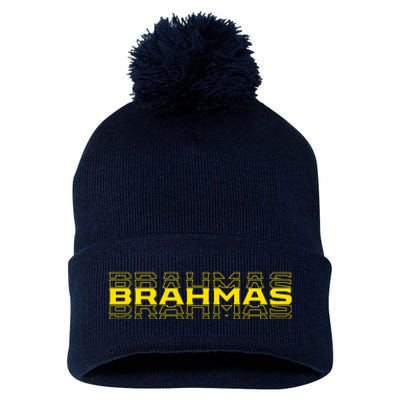 Brahmas Football Logo Pom Pom 12in Knit Beanie