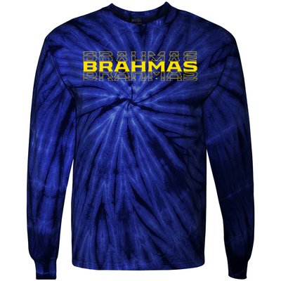 Brahmas Football Logo Tie-Dye Long Sleeve Shirt