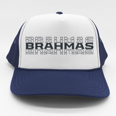 Brahmas Football Logo Trucker Hat