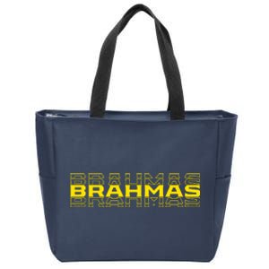 Brahmas Football Logo Zip Tote Bag