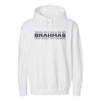 Brahmas Football Logo Garment-Dyed Fleece Hoodie