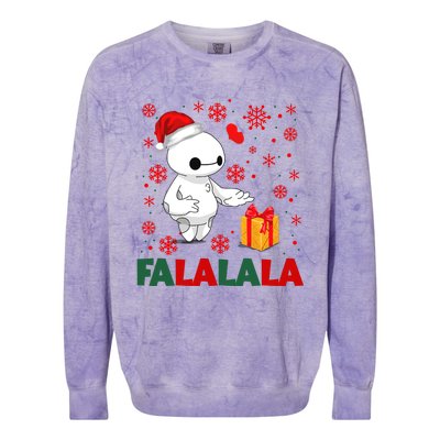 Baymax Fa La La La Christmas Fa La La La Colorblast Crewneck Sweatshirt