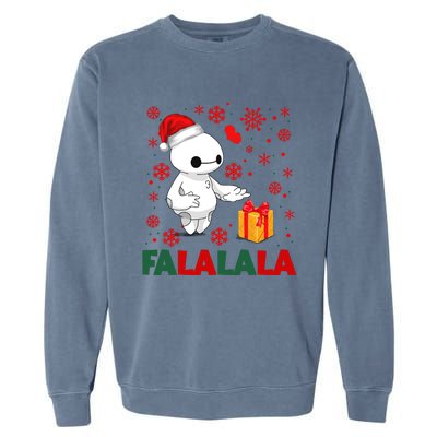 Baymax Fa La La La Christmas Fa La La La Garment-Dyed Sweatshirt