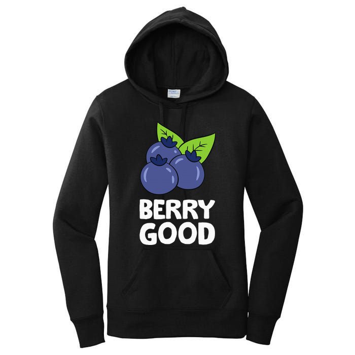 Blueberry Fruit Love Blueberries Berry Good Women's Pullover Hoodie