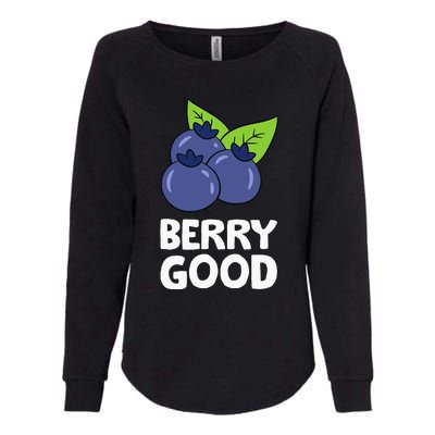 Blueberry Fruit Love Blueberries Berry Good Womens California Wash Sweatshirt