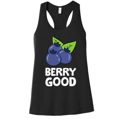 Blueberry Fruit Love Blueberries Berry Good Women's Racerback Tank