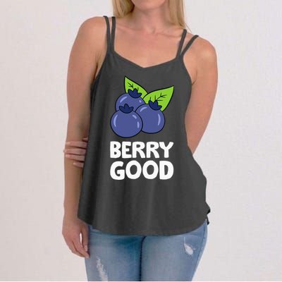 Blueberry Fruit Love Blueberries Berry Good Women's Strappy Tank