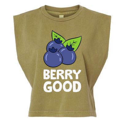 Blueberry Fruit Love Blueberries Berry Good Garment-Dyed Women's Muscle Tee