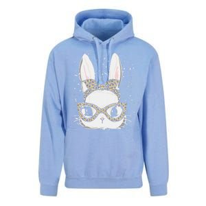 Bunny Face Leopard Glasses Headband Happy Easter Day Women's Unisex Surf Hoodie