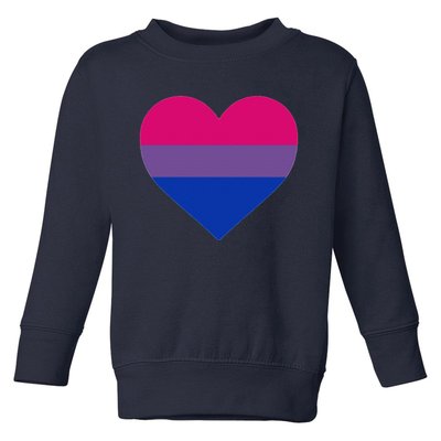 Bisexual Flag, LGBT, Love Heart Pocket Print, Pride March Toddler Sweatshirt