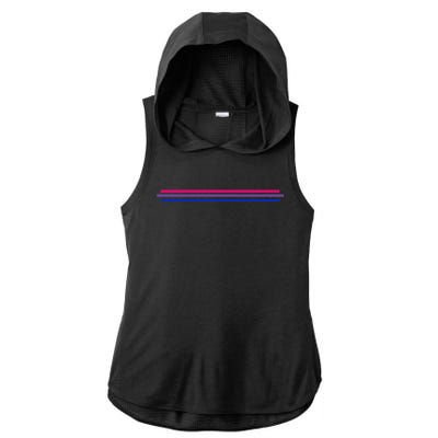 Bisexuality Flag LGBT Bi Pride Co. Ladies PosiCharge Tri-Blend Wicking Draft Hoodie Tank