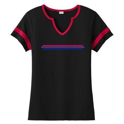 Bisexuality Flag LGBT Bi Pride Co. Ladies Halftime Notch Neck Tee