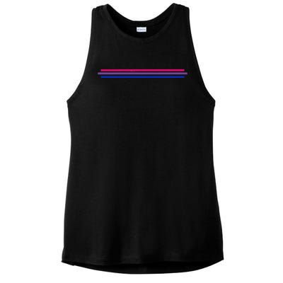 Bisexuality Flag LGBT Bi Pride Co. Ladies PosiCharge Tri-Blend Wicking Tank