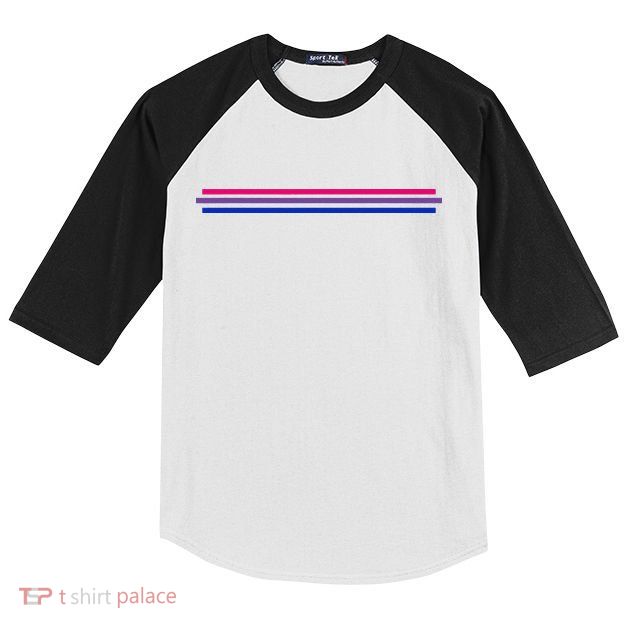 Bisexuality Flag LGBT Bi Pride Co. Kids Colorblock Raglan Jersey