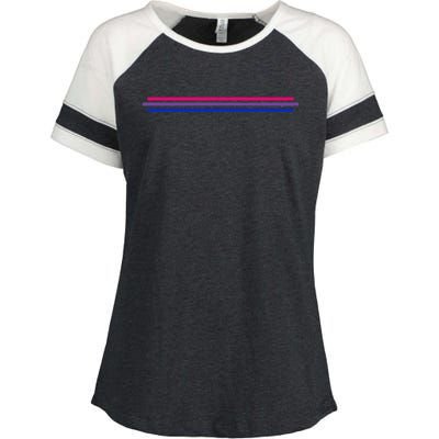 Bisexuality Flag LGBT Bi Pride Co. Enza Ladies Jersey Colorblock Tee