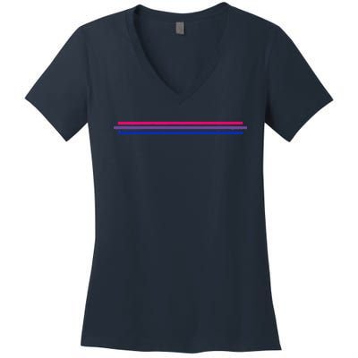 Bisexuality Flag LGBT Bi Pride Co. Women's V-Neck T-Shirt