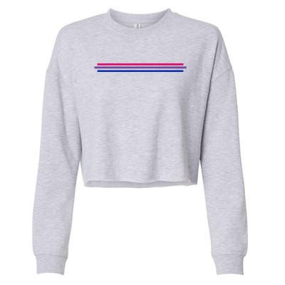 Bisexuality Flag LGBT Bi Pride Co. Cropped Pullover Crew