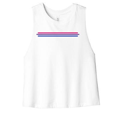 Bisexuality Flag LGBT Bi Pride Co. Women's Racerback Cropped Tank