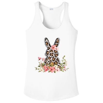 Bunny Floral Leopard Cute Easter Day Outfit Ladies PosiCharge Competitor Racerback Tank