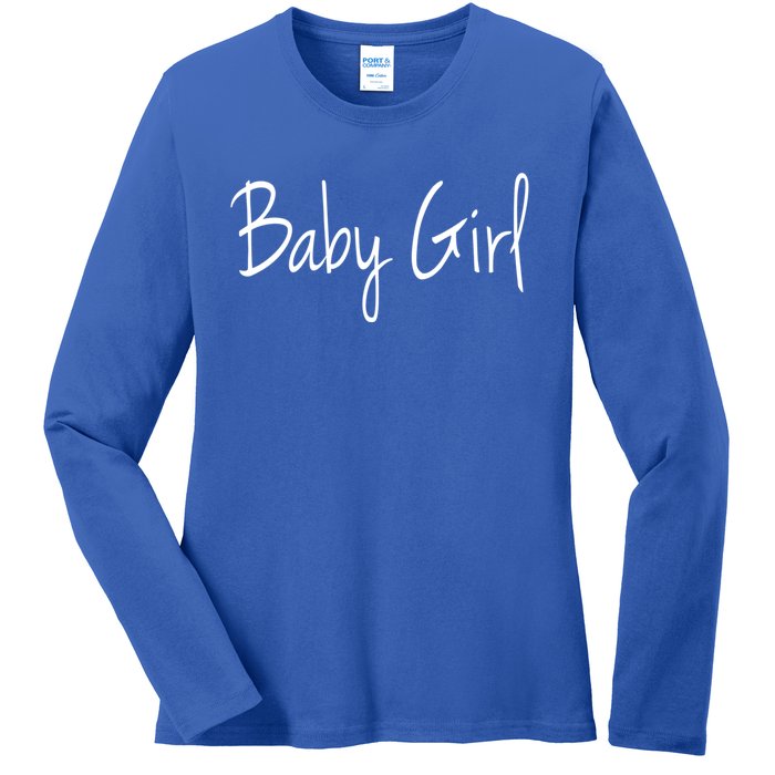 Baby Father Love For Daughter Funny Gift Ladies Long Sleeve Shirt