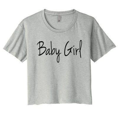 Baby Father Love For Daughter Funny Gift Women's Crop Top Tee