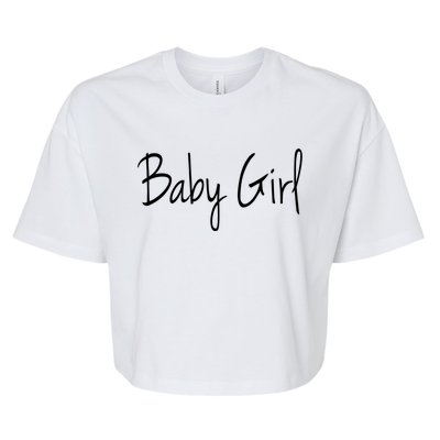 Baby Father Love For Daughter Funny Gift Bella+Canvas Jersey Crop Tee