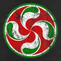 Basque Flag Lauburu Gift Pais Vasco Basque Country 7 Panel Mesh Trucker Snapback Hat