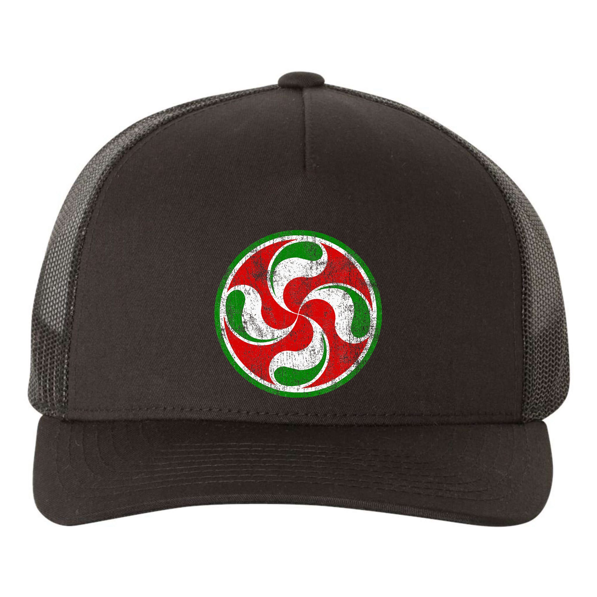 Basque Flag Lauburu Gift Pais Vasco Basque Country Yupoong Adult 5-Panel Trucker Hat