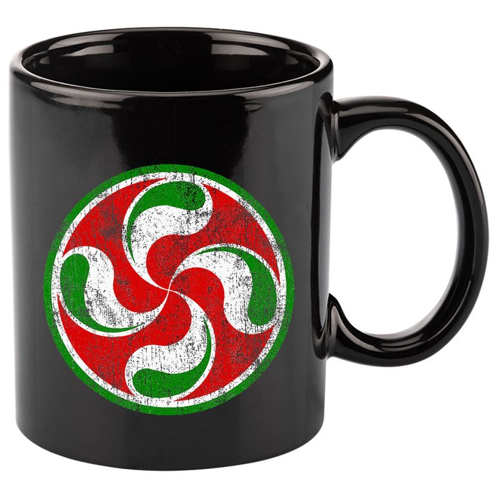 Basque Flag Lauburu Gift Pais Vasco Basque Country 11oz C Handle Ceramic Mug