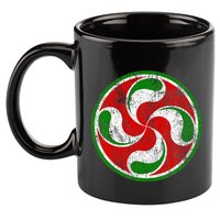 Basque Flag Lauburu Gift Pais Vasco Basque Country 11oz C Handle Ceramic Mug