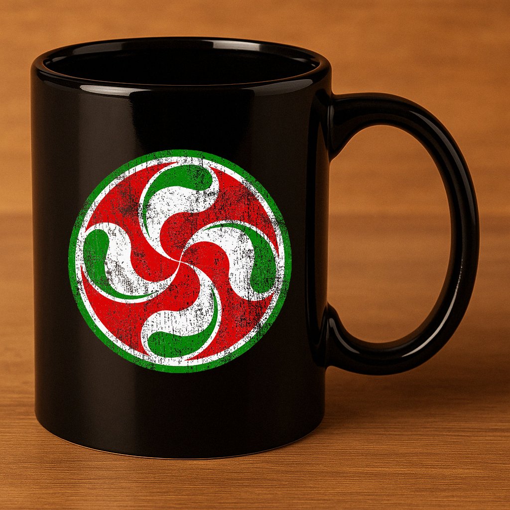 Basque Flag Lauburu Gift Pais Vasco Basque Country 11oz C Handle Ceramic Mug