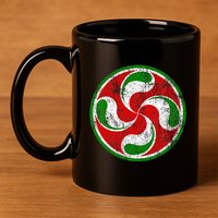 Basque Flag Lauburu Gift Pais Vasco Basque Country 11oz C Handle Ceramic Mug