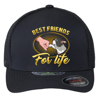 Bestfriends For Life Boston Terrier Dog Mom Dog Dad Funny Flexfit Unipanel Trucker Cap