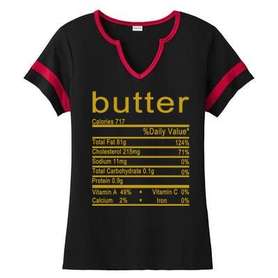 Butter Facts Label Ladies Halftime Notch Neck Tee